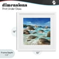 thumbnail image 4 of Stupell Industries Tropical Low Tide Rocks on Shore White Framed Print Under Glass, 13 x 13, by Mauro Devereaux, 4 of 8