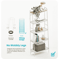 thumbnail image 5 of Home Zone Living 5 Tiers Storage Shelf, Bamboo with Steel Frame, Multipurpose White, 5 of 8