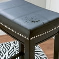 thumbnail image 6 of Linon Cessford 26" Backless Indoor Counter Stool, Black with Black Faux Leather, Includes 2 Stools, 6 of 8