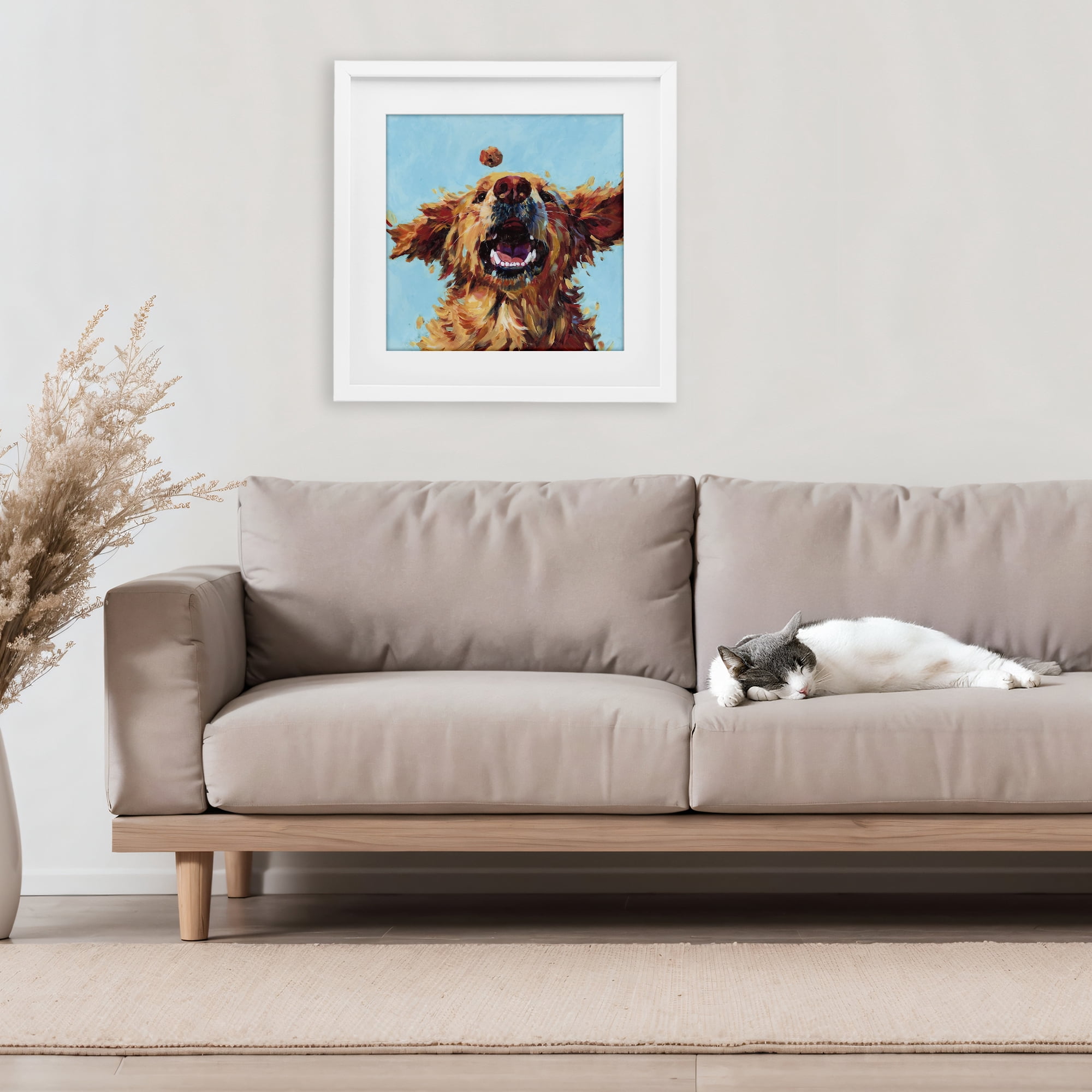 Stupell Industries Treato Loyal Dog White Framed Print Under Glass, design by Studio Bautista