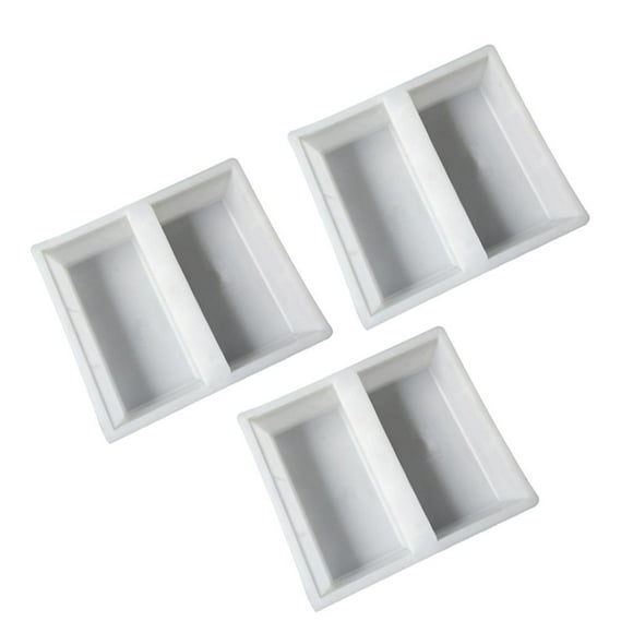 Almencla 3pcs Driveway Paving Brick Patio Concrete Slabs Path Garden Walk Maker Mould