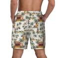 thumbnail image 2 of Lsque Mens Swim Trunks Hawaiian Style Pattern - Bathing Suit Compression Liner - Beach Swim Shorts Swimwear - (S-3XL) - Stretch Quick Dry -Medium, 2 of 9