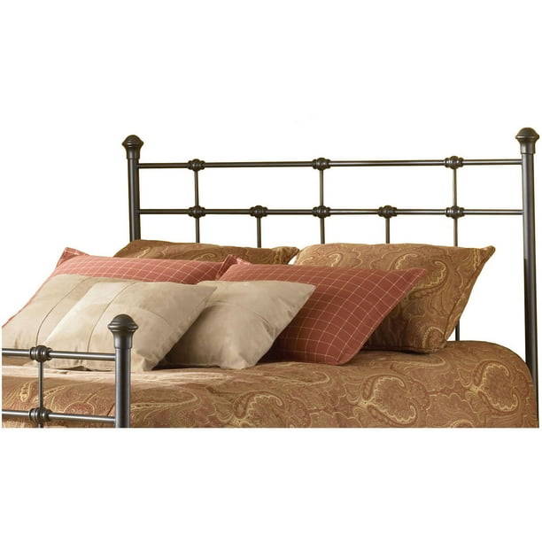 Dexter Metal Headboard Panel with Decorative Castings and Finial Posts