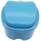 thumbnail image 3 of Caja para dentaduras postizas, caja para prótesis, caja para baño para dentaduras postizas, caja de almacenamiento para dentadura postiza con contenedor de red colgante, color azul claro, 3 of 5