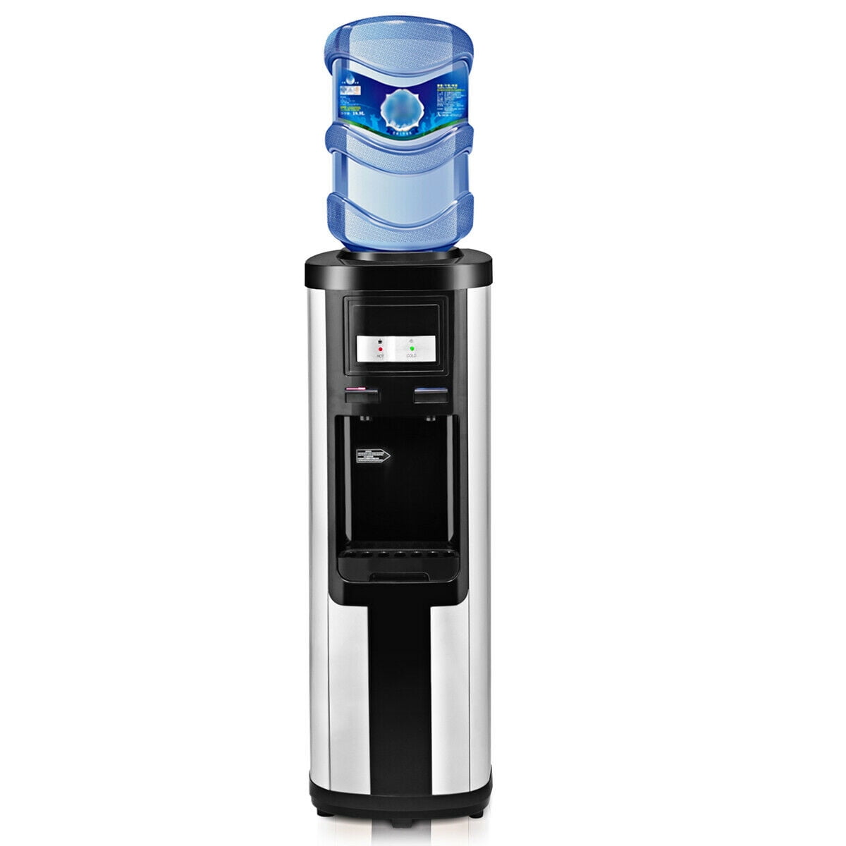 Top Loading Stainless Steel Water Cooler Dispenser Cold Hot 5 Gallon