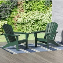 Polytrends  Altura  Outdoor Eco-Friendly All Weather Poly Patio Adirondack Chair (Set of 2) Dark Green