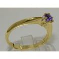 thumbnail image 4 of LBG British Made 10k Yellow Gold Natural Amethyst Womens Engagement Ring - 33 size options - Size 10, 4 of 7