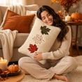 thumbnail image 2 of SLYNSHome Fall Throw Pillow Cover Maple Leaf Embroidery Soft Plush Textured Decorative Cushion Case For Sofa Couch Living Room Autumn Harvest Home Decor&nbsp;, 2 of 7