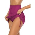 thumbnail image 6 of Womens High Waisted Drawstring Swim Skirts Ruched Tummy Control Swimsuit Bottoms, 6 of 6