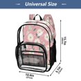 thumbnail image 4 of PVC Transparent Backpacks Clear Backpack for Travel and Outings Cute White Daisies Pattern, 4 of 7