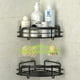 thumbnail image 4 of Estante de esquina para ducha de baño STEUGO negro, paquete de 2 unidades, acero inoxidable, 4 of 7
