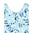 thumbnail image 2 of Bluey Girls Print Skater Dress with Short Sleeves, Sizes 4-12, 2 of 3