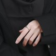 thumbnail image 3 of Silver ring trendy 925 silver ring for women pinky ring, 3 of 4