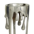 thumbnail image 5 of CosmoLiving by Cosmopolitan 3 Candle Silver Aluminum Metal Abstract Drip Candle Holder with Melting Designed Legs, Set of 3, 5 of 12