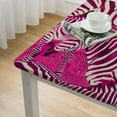 thumbnail image 4 of HAOXIT  Pink Zebra Print Animal Table Cloth Square Tablecloth Anti Wrinkle Table Cover for Dining Kitchen Parties 44''x44'', 4 of 7