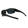 thumbnail image 4 of Classic 90s All Black Sport Warparound Biker Gangster Sunglasses Shiny Black, 4 of 4