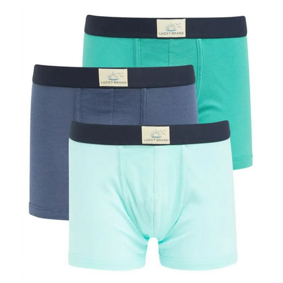 LUCKY BRAND BOXER X3 - 233 SOLID AQUA - MEDIUM - MEN BRIEF UNDERWEAR PACK P305