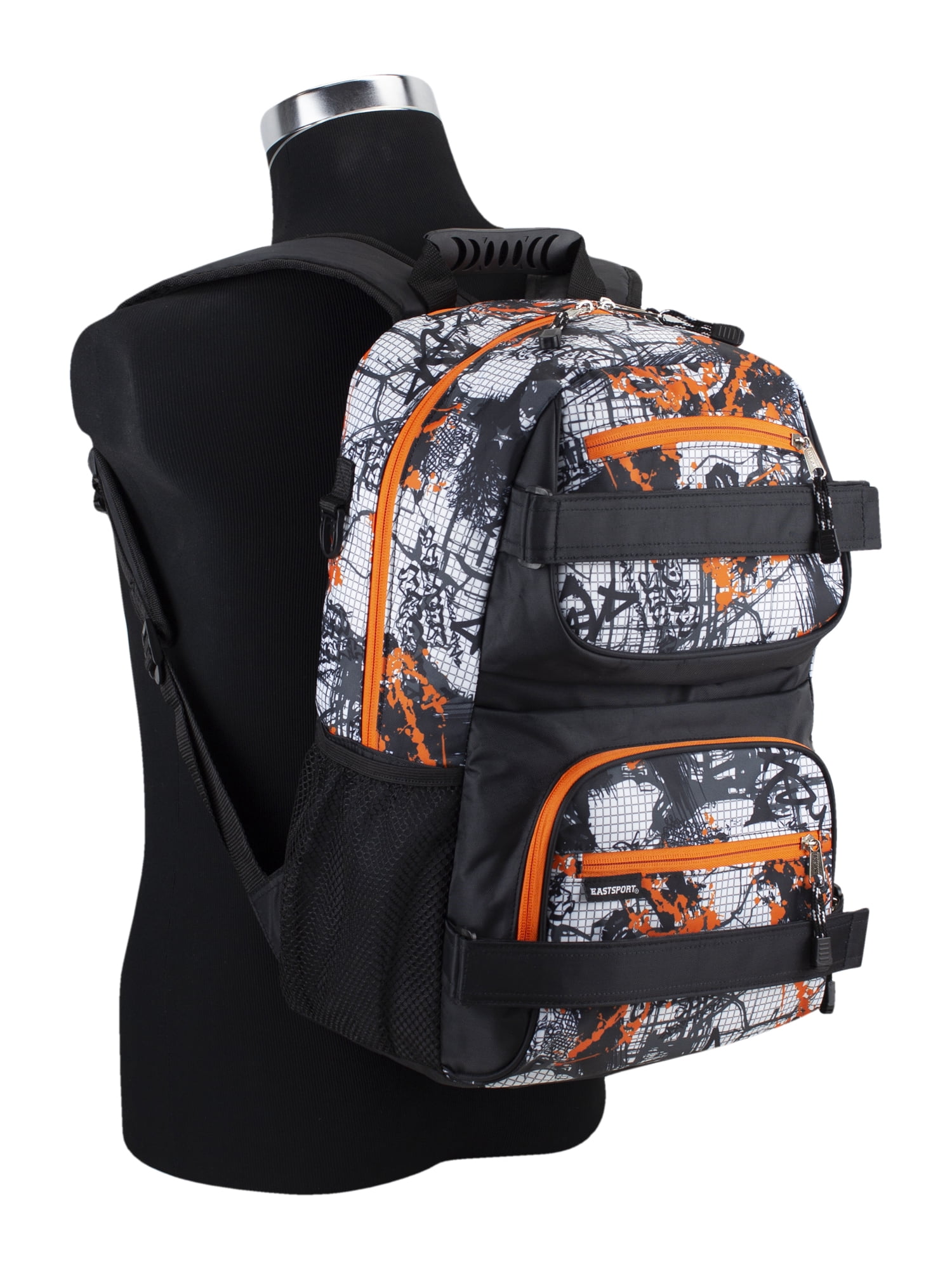 Eastsport Unisex Dual Strap Skater Backpack, Urban Grid
