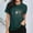 Dark Green, variant on Auntie T Shirt Women Cute Heart Print Aunt Tops Tees Casual Short Sleeve Vacation Shirts Tops Women's T Shirt Medium Women's Casual Shirts Sleeve T Long Sleeve Compression Shirt Women Short Sleeve