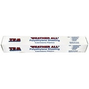 trm manufacturing hd712 weatherall visqueen plastic sheeting, drop cloth, barrier 12' wide x 400' length x .7 mil thickness, clear