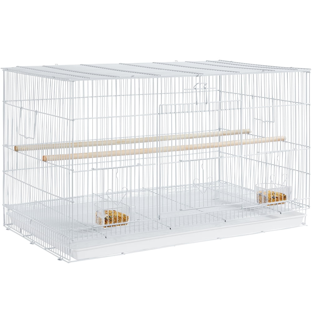 Yaheetech 30.5inch Flight Parakeet Bird Cage with Slide-Out Tray, White