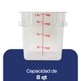thumbnail image 2 of Recipiente de Policarbonato Graduado Caledonia 8 Qt Cuadrado Transparente, 2 of 6