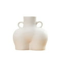 thumbnail image 4 of TheFound Ceramic Vase Human Body Shaped Desktop Plant Container Ring Handle, 4 of 9