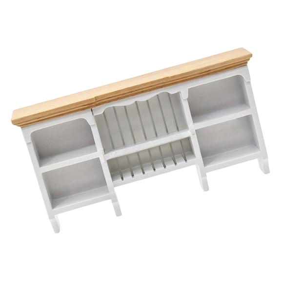 Zeiwohndc Doll House Kitchen Furniture Wall Mounted Cabinet Safe Painting Storage Shelf