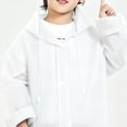 thumbnail image 4 of Aofany Kids Raincoat Hooded Reusable Lightweight Outerwear for Teenagers All Weather School Walking Rain Gear, 6-11 Years, 4 of 5