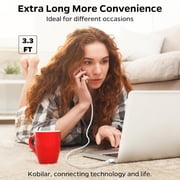 KOBILAR 5-Pack, 3.3 ft USB C to C Cable with iPhone, Samsung Galaxy Cable, White