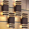 thumbnail image 1 of Lámpara de pared exterior DASTOR, paquete de 4, LED marrón IP65, 110 V, 1 of 6