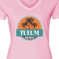 thumbnail image 4 of Inktastic Tulum Mexico Vacation Gift Women's V-Neck T-Shirt, 4 of 5