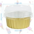 thumbnail image 2 of OUSITAID 40 Pcs Cupcake Baking Cups with 40 Lids Recyclable Aluminum Foil Tinfoil Mini Cake Containers 130ML Heat Resistant Muffin Tins, 2 of 7