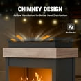 thumbnail image 5 of EAGLE PEAK Outdoor Propane Fireplace 50,000 BTU Gas Fireplace with Storage & Adjustable Flame, Patio Heater for Decks Backyards, Gray/Beige, 5 of 9