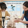 thumbnail image 3 of Cortadora silenciosa, cortadora de pelo largo y grueso para perros, cortadora de pelo para mascotas, cortadora profesional eléctrica recargable inalámbrica para perros, gatos, conejos Ormromra BST3050236, 3 of 4