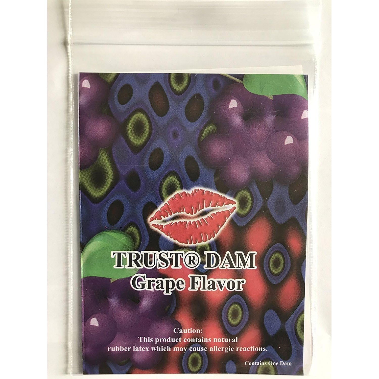 Trustex Latex Dams Dental Dams Grape Flavor 12 Count