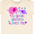 thumbnail image 4 of Inktastic My Great Grandma Loves Me Cute Elephants Boys or Girls Baby Bodysuit, 4 of 5