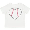 thumbnail image 3 of Inktastic Heart Shaped Baseball Boys or Girls Toddler T-Shirt, 3 of 5
