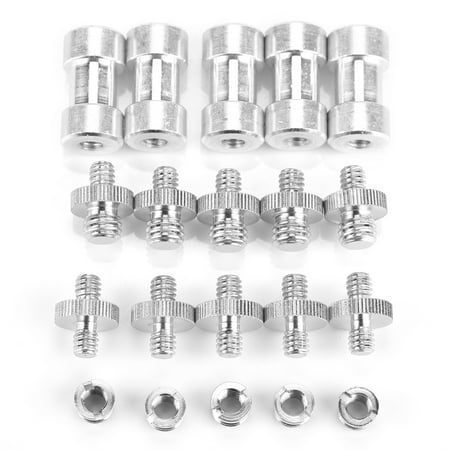 

Ccdes 20pcs 1/4 Inch 3/8 Inch Male Female Converter Threaded Adapter Screws Accessory 1/4 Converter Screw