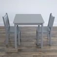 thumbnail image 4 of Humble Crew Camden Kids Wood Table and 2 Chairs Set, Square, Grey, 4 of 7