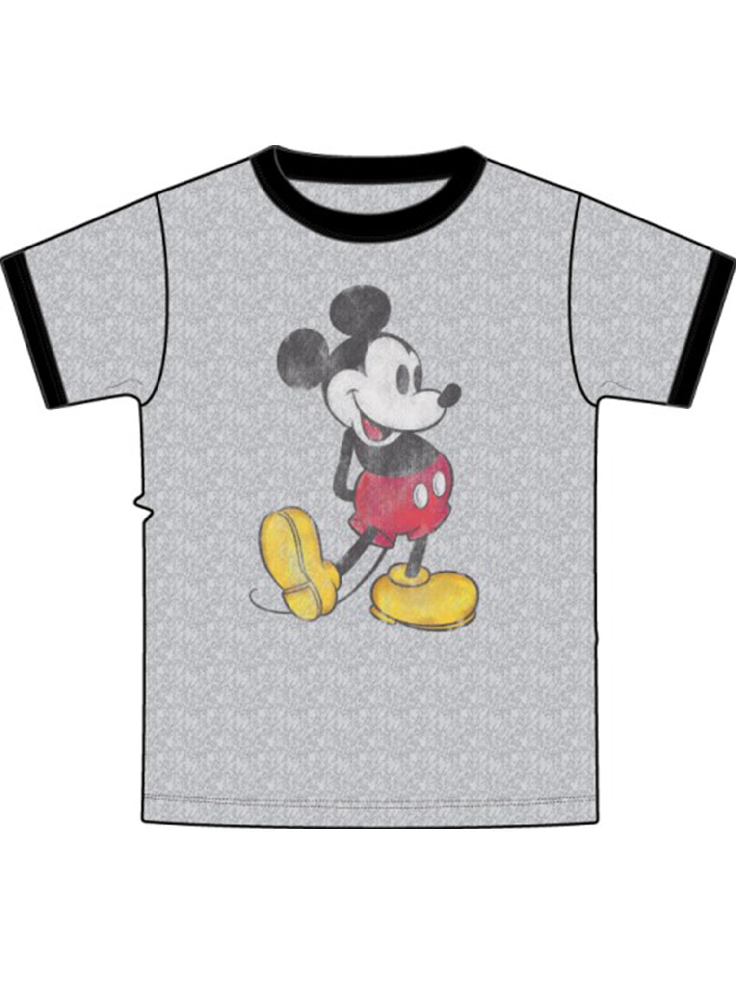 Disney Store Mickey Mouse Space Ringer T Shirt Tee Blue Shirt Size 2/3 4 5/6 