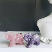 HomeLife Elephant Statue 1pc 1.57 Realistic Exquisite Collectible Living Room Bedroom Animal Sculpture Ornament Mini Elephant Ornament