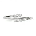 thumbnail image 4 of White Sterling Silver Ring Band Adjustable Closed Back Cubic Zirconia CZ Round Clear, 4 of 4