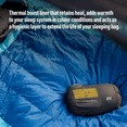 thumbnail image 2 of Insulated Sleeping Bag Liner – Mummy Shape, Sulphur Yellow, Regular Compact (78 x 31.5), Thermolite Fill, Drawstring Closure, Winter and 3-Season Use, 2 of 7