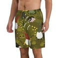 thumbnail image 2 of Disketp Men'S Swim Trunks Hawaiian Breathable Surf Beach Swimsuits Mesh Lining Beach Shorts With Pockets-Gnomes Playing In The Garden, 2 of 9