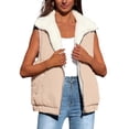 thumbnail image 2 of Cuteduck Women's Fleece Vest Zipper Reversible Jacket Fall Coat S-2XL, 2 of 6