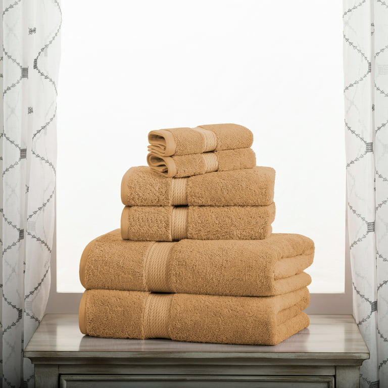 Premium Egyptian Cotton Highly Absorbent Assorted 6-Piece Plush