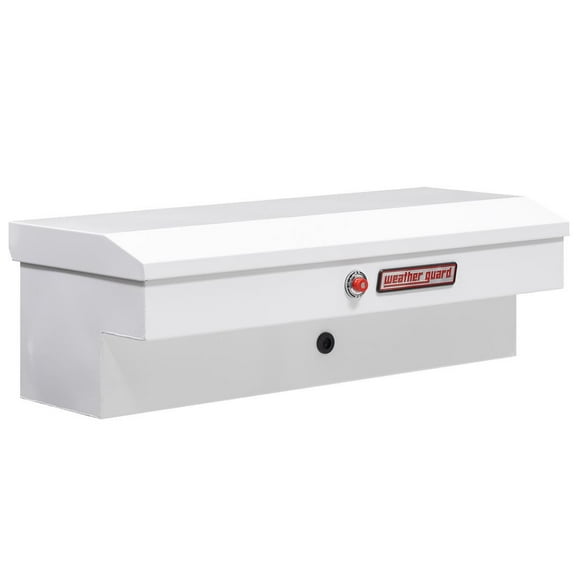 Weather Guard Tool Box 185-3-04 Lo-Side; Single Lid; Powder Coated; White; Steel; 3 Cubic Feet Capacity
