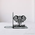 thumbnail image 3 of Glowneon Custom Mandala Elephant Bookend Metal Art, Book Stand Decor, 3 of 5