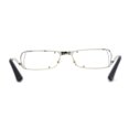 thumbnail image 4 of Unique Euro 90s Off Set Rimless Narrow Rectangle Sunglasses Silver Clear, 4 of 4